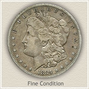 1884 Morgan Silver Dollar Fine Condition