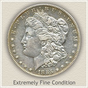 1885 Morgan Silver Dollar Extremely Fine Condition