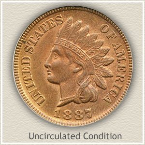 1887 Indian Head Penny Uncirculated Condition