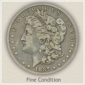 1887 Morgan Silver Dollar Fine Condition