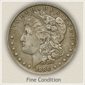 1888 Morgan Silver Dollar Fine Condition