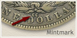 Mintmark Location 1892 Morgan Silver Dollar