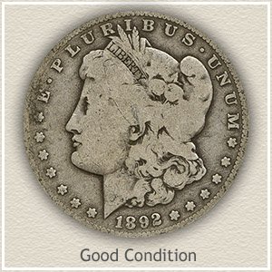 1892 Morgan Silver Dollar Good Condition