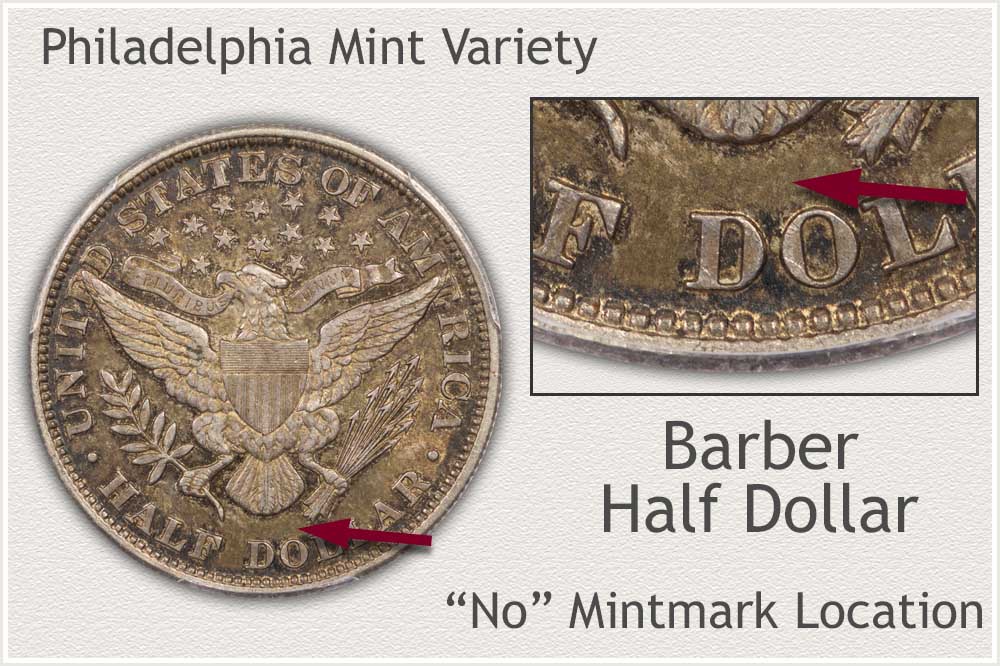 No Mintmark 1892 Barber Half Dollar