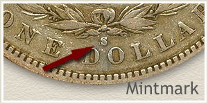 Mintmark Location 1893 Morgan Silver Dollar