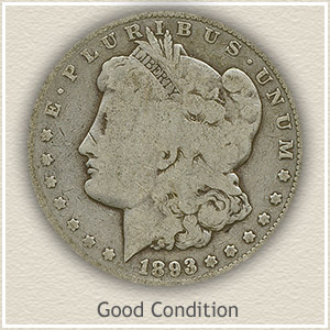 1893 Morgan Silver Dollar Good Condition
