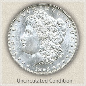 1893 Morgan Silver Dollar Uncirculated Condition