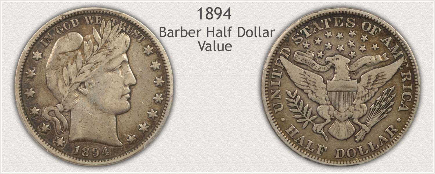 1894 Half Dollar - Barber Half Dollar Series - Obverse and Reverse View