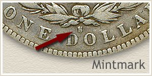 Mintmark Location 1894 Morgan Silver Dollar