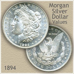 Uncirculated 1894 Morgan Silver Dollar Value
