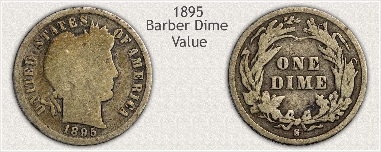 1895 Dime - Barber Dime Series - Obverse and Reverse View