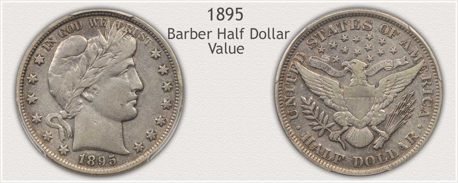 1895 Half Dollar - Barber Half Dollar Series - Obverse and Reverse View