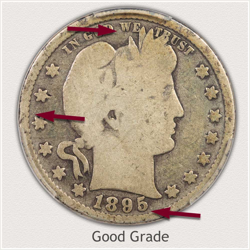 Barber Quarter in Good Grade