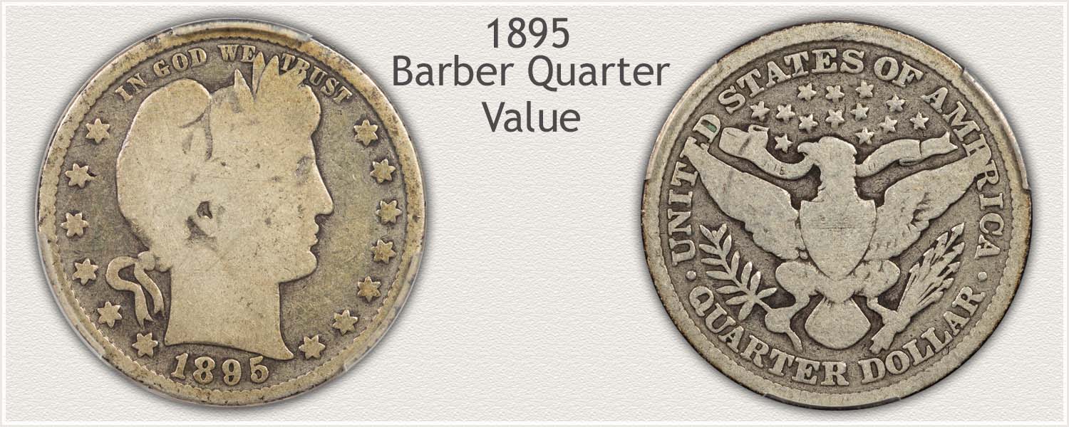 1895 Quarter - Barber Quarter Series - Obverse and Reverse View
