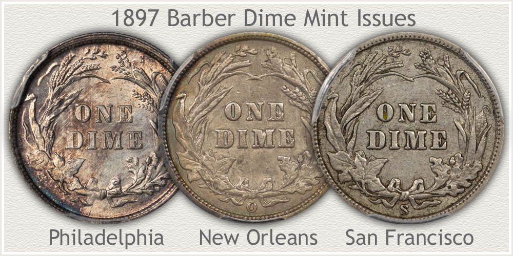 Barber Dimes of 1897