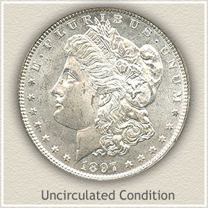 1897 Morgan Silver Dollar Uncirculated Condition