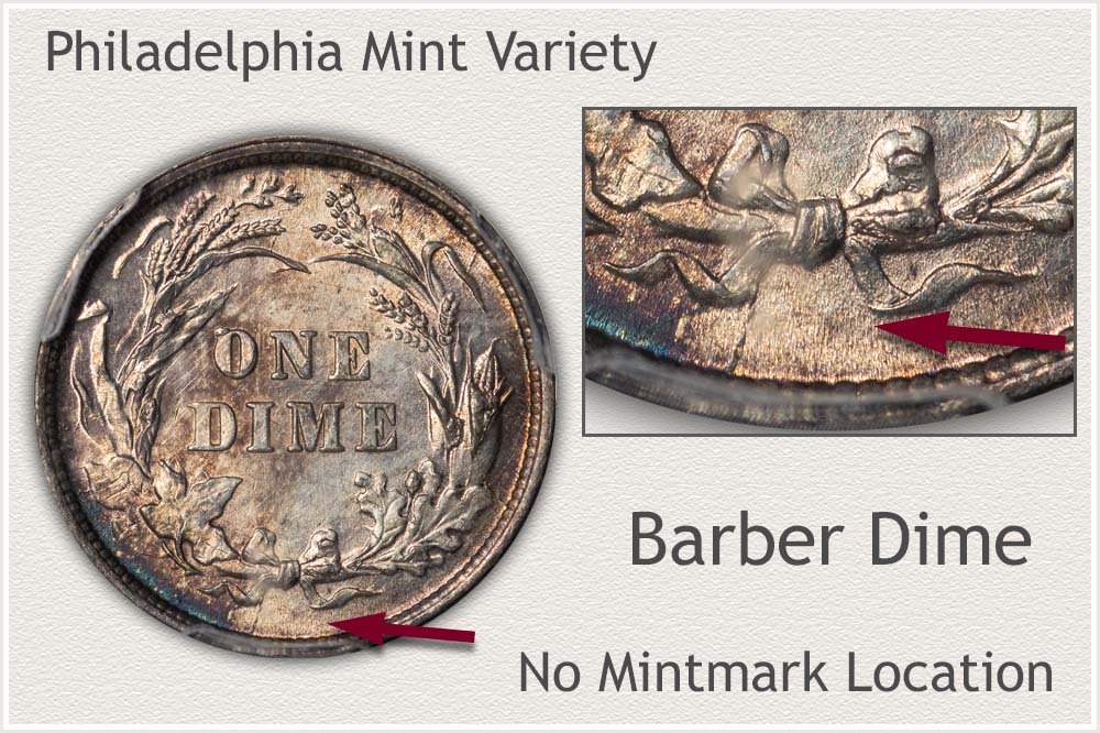 1897 Philadelphia Barber Dime