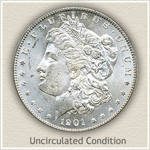 1901 Morgan Silver Dollar Uncirculated Condition