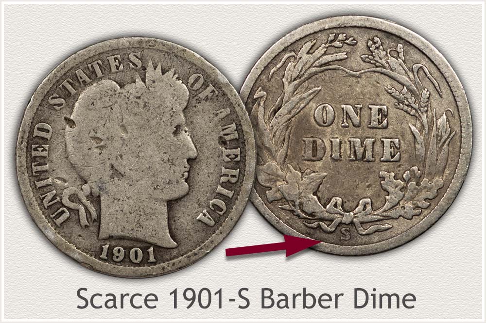 1901-S Barber Dime