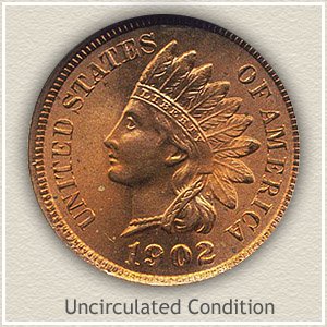 1902 Indian Head Penny Uncirculated Condition
