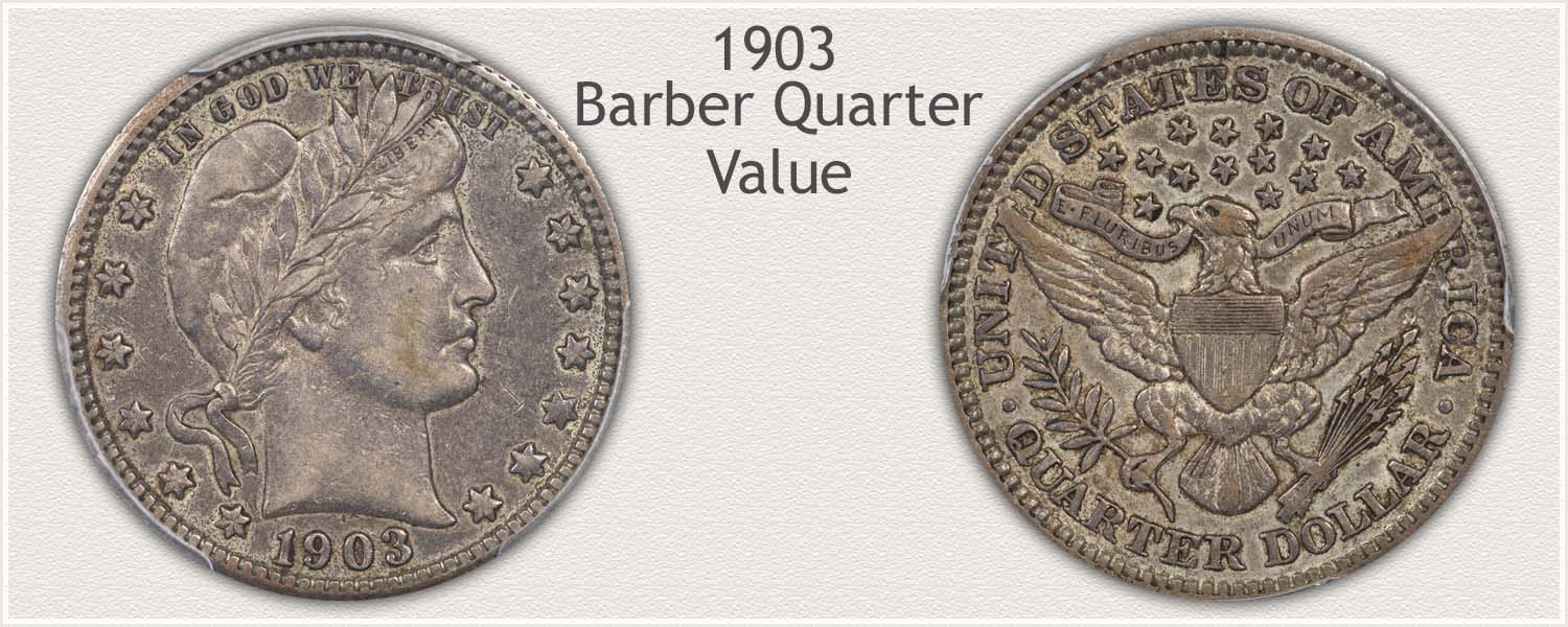 1903 Quarter - Barber Quarter Series - Obverse and Reverse View