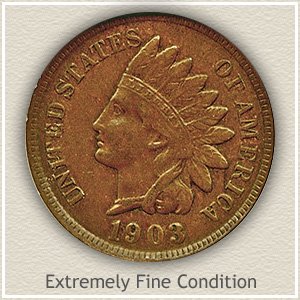 1903 Indian Head Penny Extremely Fine Condition