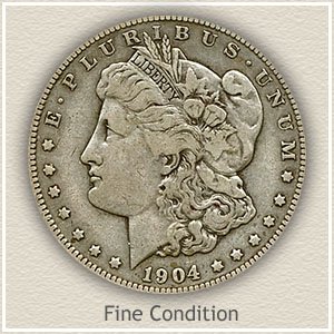 1904 Morgan Silver Dollar Fine Condition