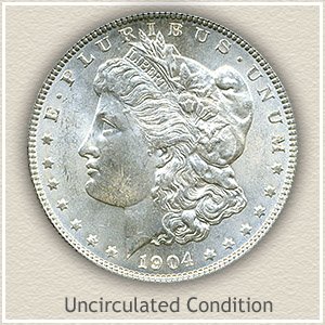 1904 Morgan Silver Dollar Uncirculated Condition