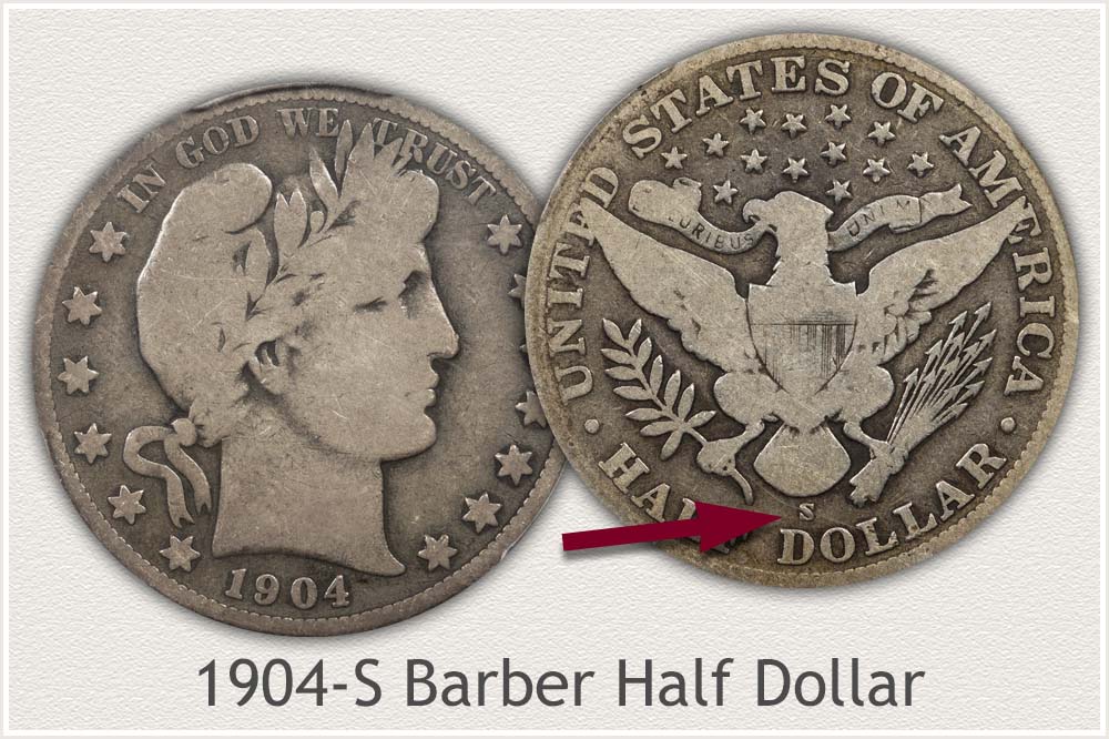 1904-S Barber Half Dollar