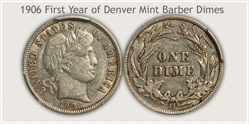 1906 Denver Barber Dime