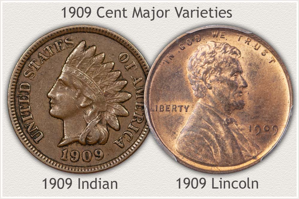 1909 Indian and Lincoln Cents