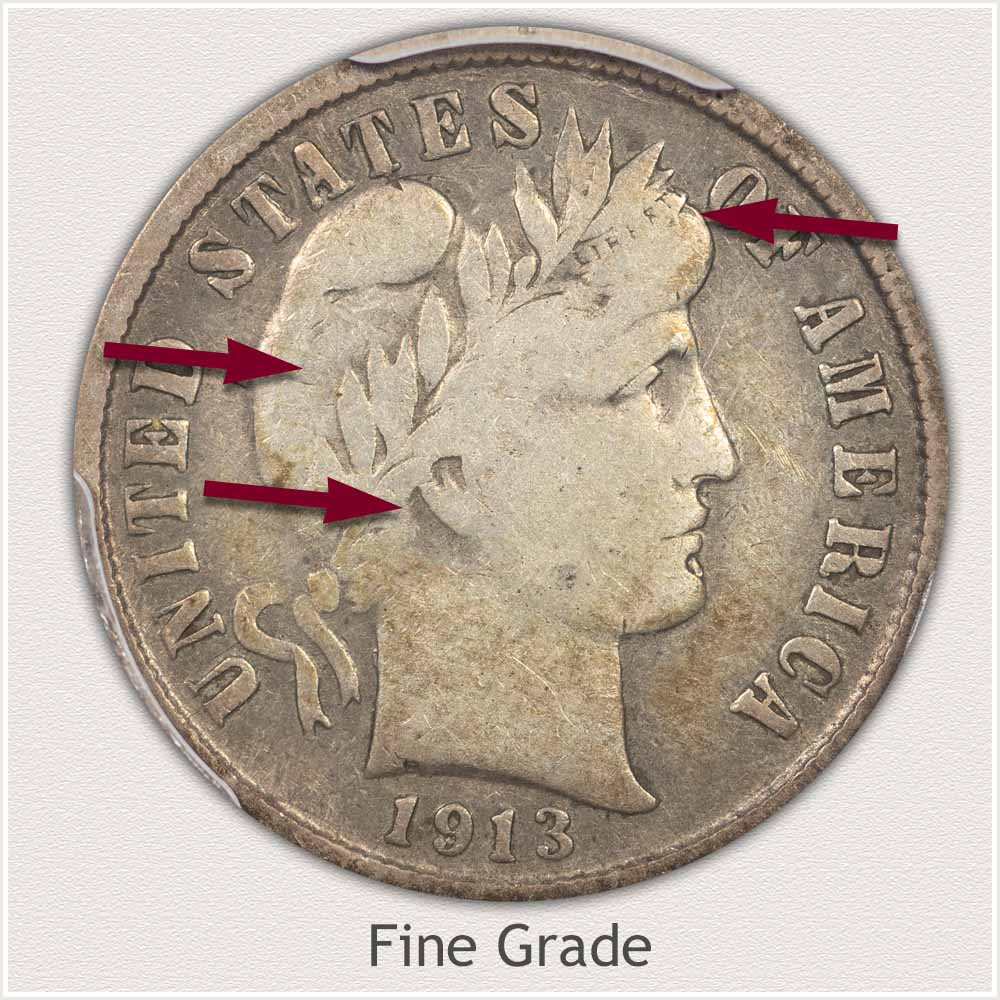 1913 Fine Grade Barber Dime