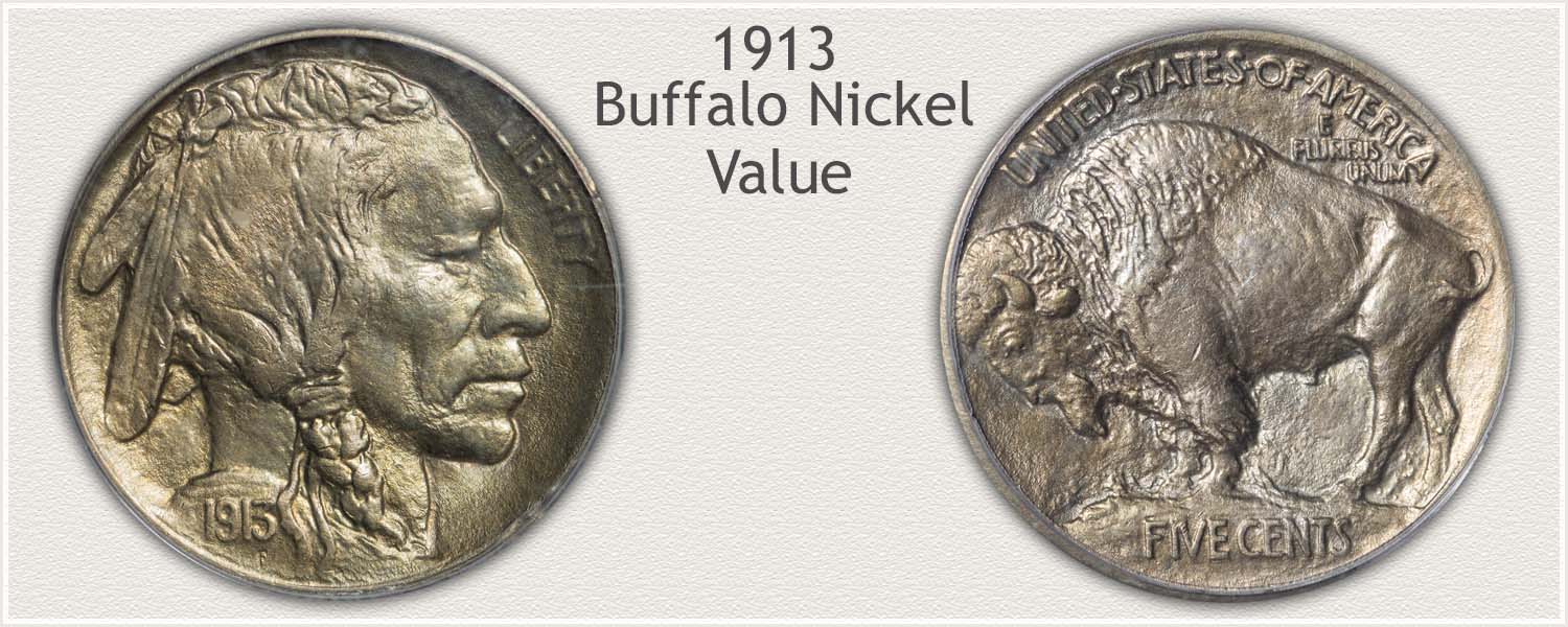Obverse and Reverse Views of the 1913 Buffalo Nickel