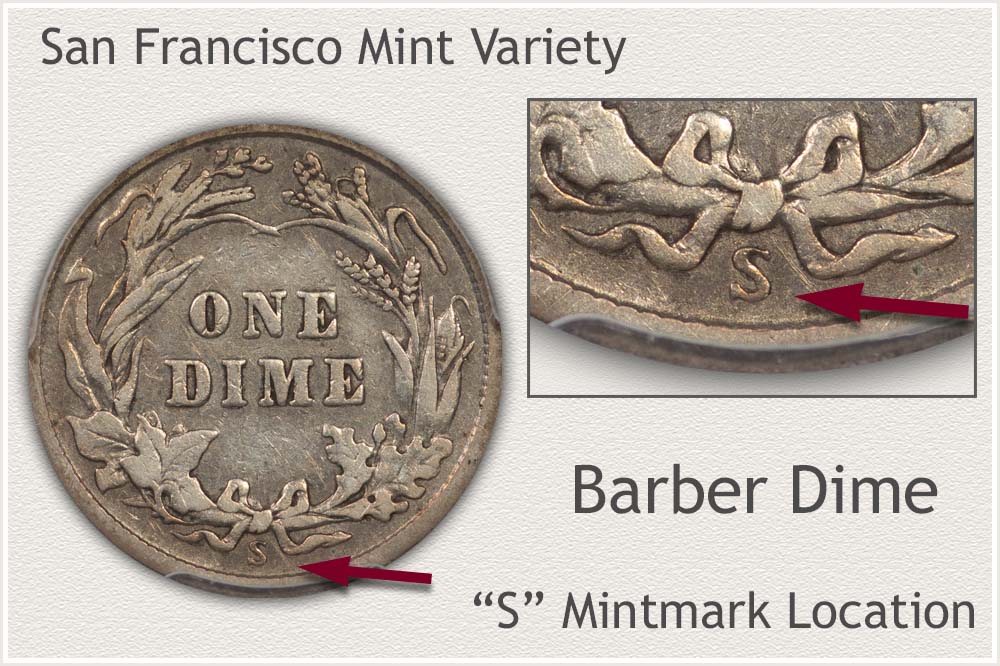 1913-S Barber Dime