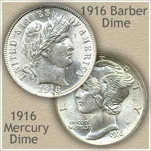 Uncirculated 1916 Dime Value