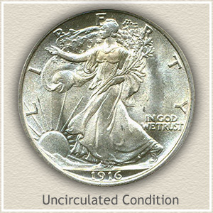 1916 Half Dollar Uncirculated Condition