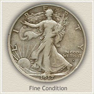 1917 Half Dollar Fine Conditon