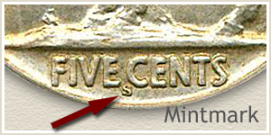 1917 Nickel S Mintmark Location