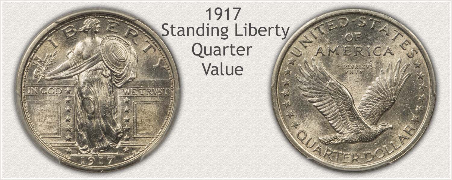 1917 Quarter - Standing Liberty Series - Obverse and Reverse View