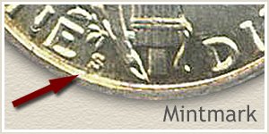 1918 Dime S Mintmark Location