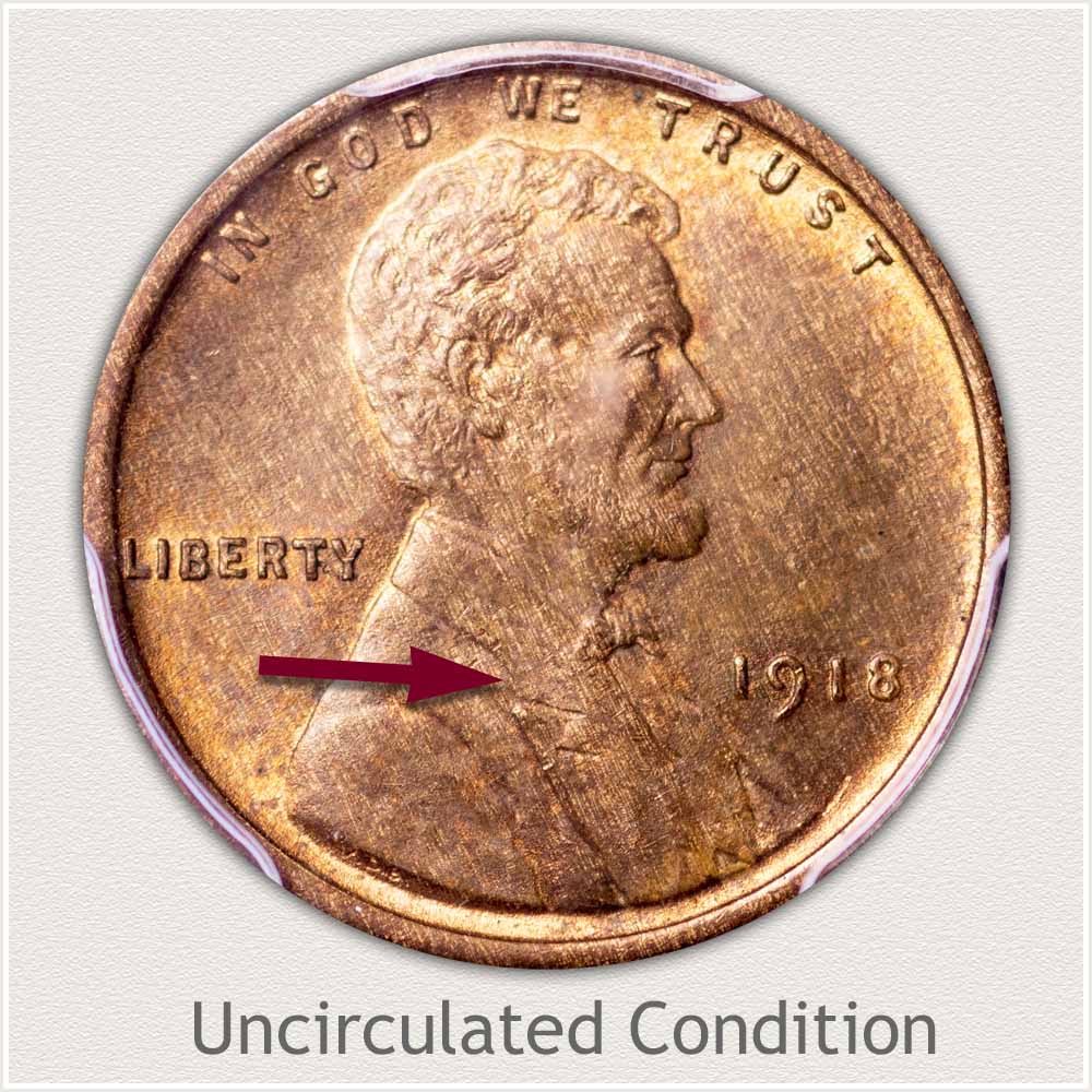Uncirculated Grade 1918 Lincoln Penny