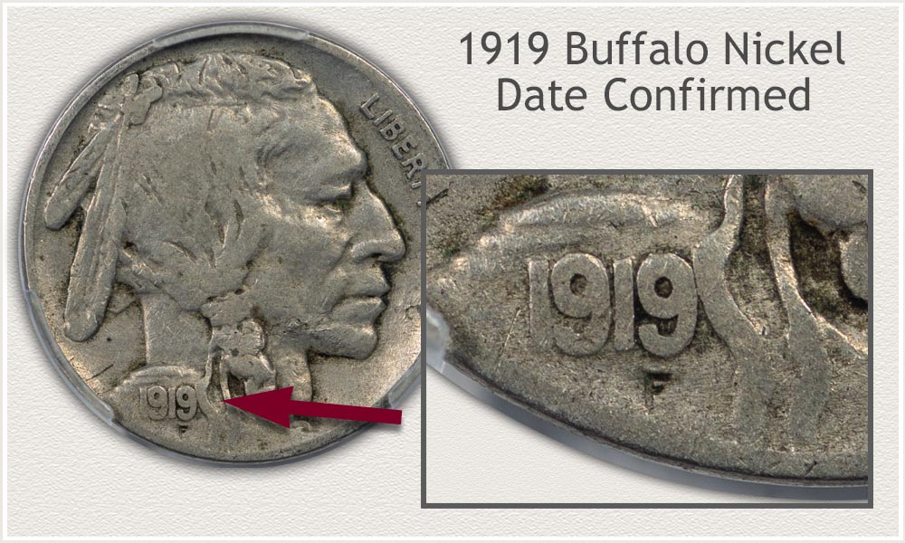 Location of Date on a Buffalo Nickel