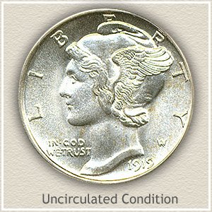1919 Dime Uncirculated Condition