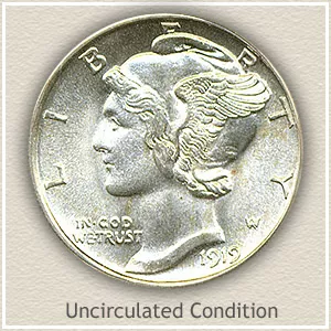 1919 Dime Uncirculated Condition