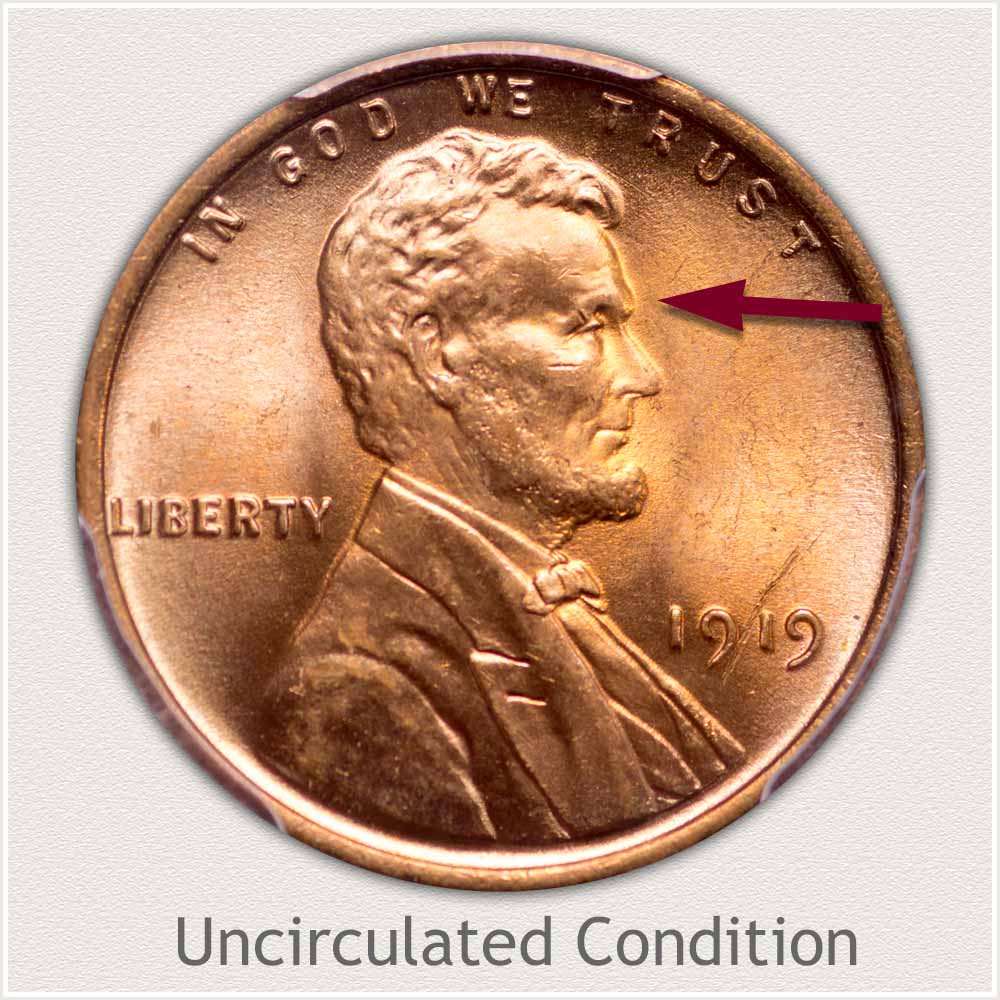 Uncirculated Grade 1919 Lincoln Penny