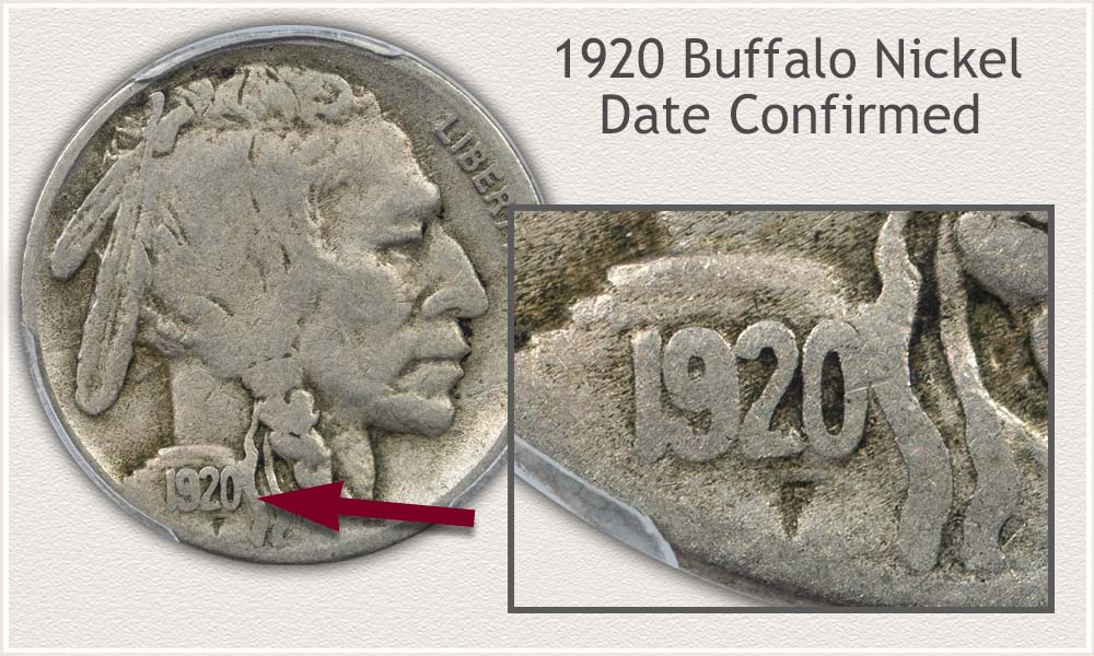 Location of Date on a Buffalo Nickel