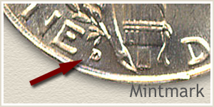 1920 Dime D Mintmark Location