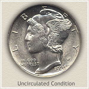 1920 Dime Uncirculated Condition