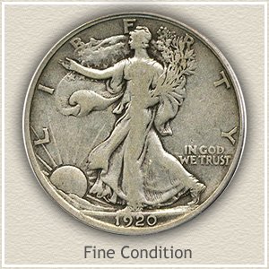 1920 Half Dollar Fine Condition