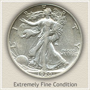 1920 Half Dollar Extremely Fine Condition